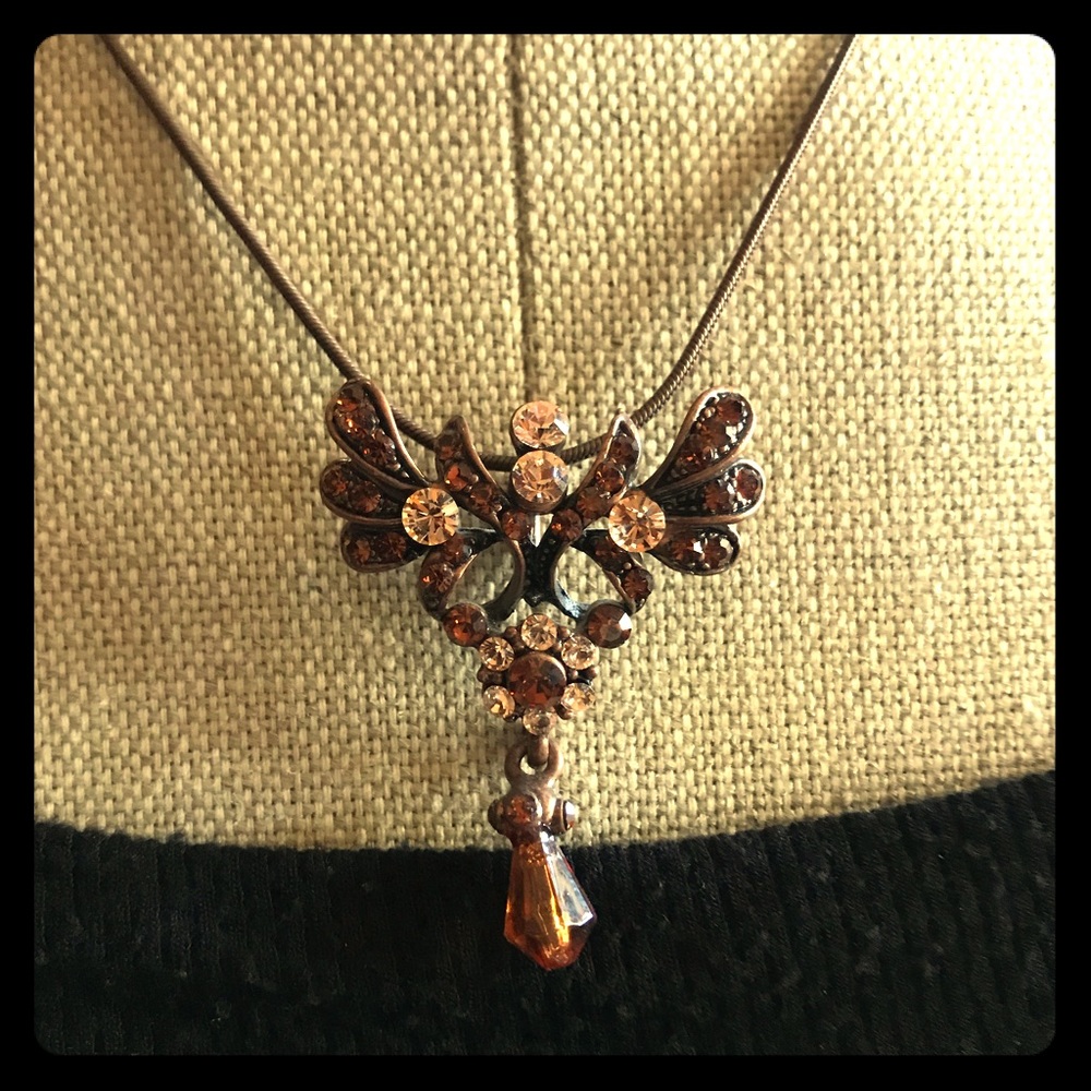 Vintage inspired copper necklace